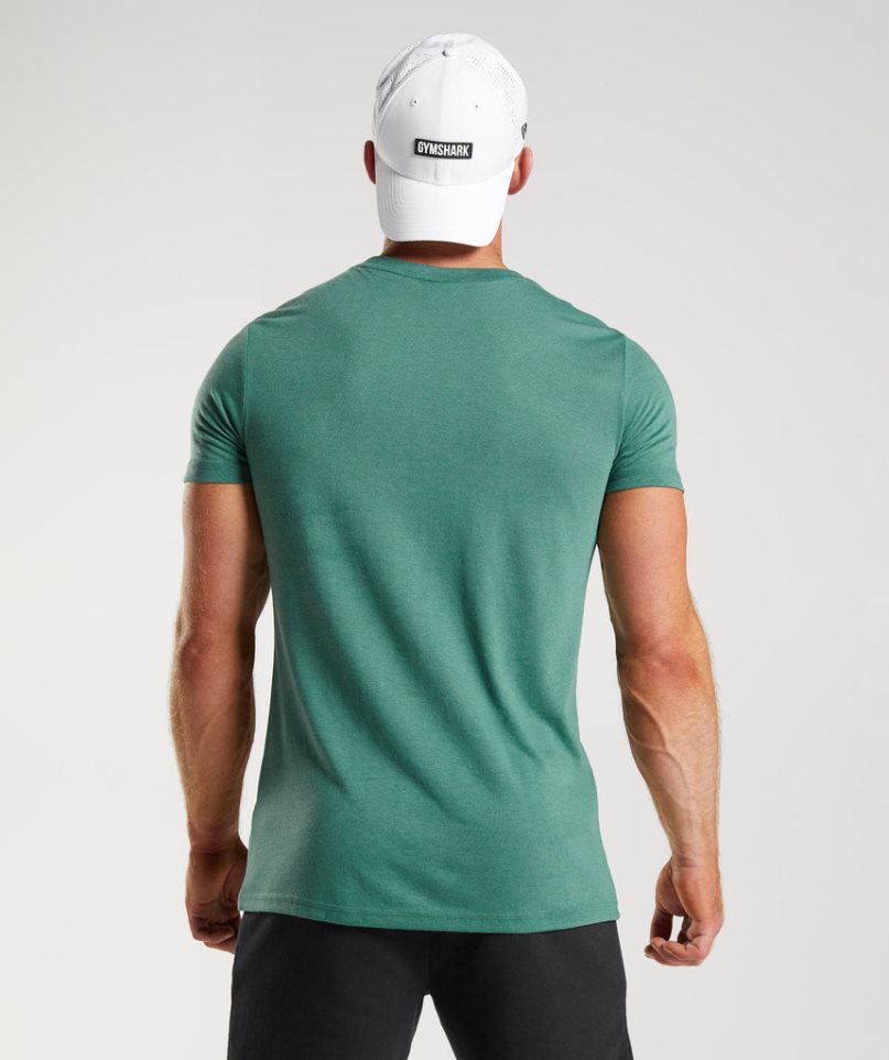 Men's Gymshark Legacy T-Shirts Green | NZ 5VWBLJ